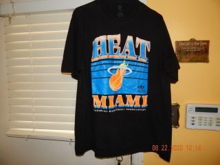 " Vintage " Miami Heat Adidas T - Shirt (men L)