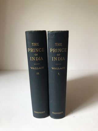 1893 The Prince Of India By Lew Wallace 2 Volume Set Great Vintage