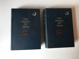 1893 The Prince of India by Lew Wallace 2 Volume Set Great Vintage 2