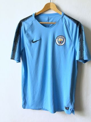 Manchester City Fc Home England Football Shirt Soccer Jersey Nike Dri - Fit Size L