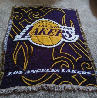 Vintage The Northwest Company Nba Los Angeles Lakers Throw Blanket Tapestry