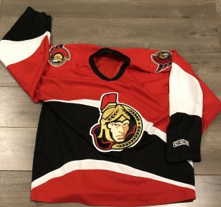 Vtg Ccm Ottawa Senators Nhl Hockey Jersey Red Size - Adult Xl