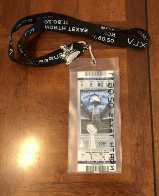 Bowl Xlv Ticket With Plastic Holder,  Lanyard And Pin - 2011 Nfl Green Bay