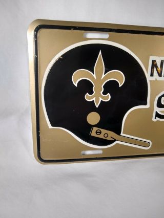 Vintage 1970 ' s NFL Football Orleans Saints License Plate 2
