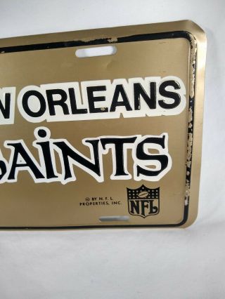Vintage 1970 ' s NFL Football Orleans Saints License Plate 3