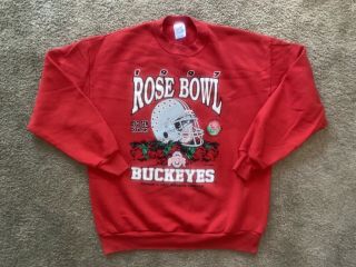 Vintage Ohio State Buckeyes Football 1997 Rose Bowl Crewneck Sweatshirt Size Xl