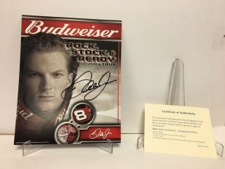 Hand Signed Dale Earnhardt Jr 2003 Budweiser Rock Stock Ready Index Card W