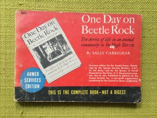 Vintage 1946 One Day On Beetle Rock Armed Services Edition Book Army Ase Wwii