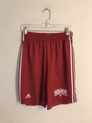 Adidas Iu Indiana Hoosiers Basketball Team Issued Shorts Maroon Sz Medium