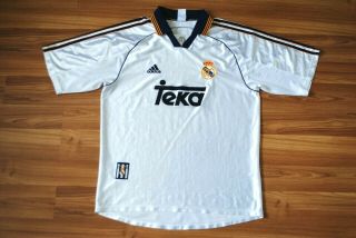 Real Madrid Jersey 1998 - 2000 Home Shirt Adidas Football Soccer Trikot Maglia L