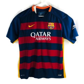 Nike Authentic Fcb Barcelona Messi 10 Soccer Jersey Mens Xx Large Qatar Airways