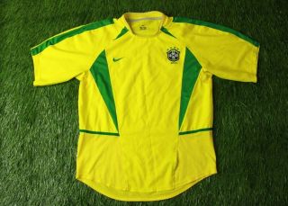 Brazil National Team 2002 - 2004 Football Shirt Jersey Home Nike Size M