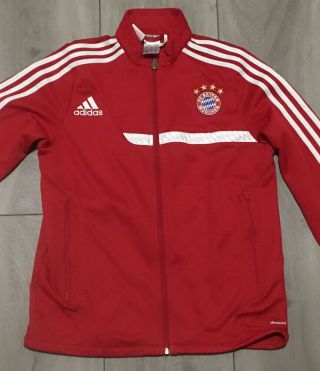 Fc Bayern Munich Adidas Zipup Jacket Tracksuit Football Soccer Size Youth Large