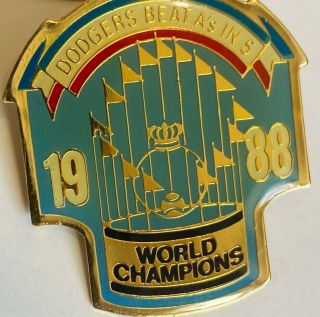 Los Angeles Dodgers Pin World Series Brooklyn 1988 Vintage World Champs