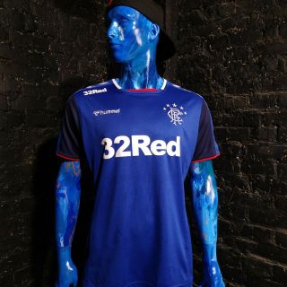 Rangers Jersey Home Football Shirt 2019 - 2020 Hummel Blue Mens Size Xl