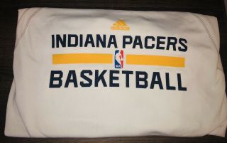 Men’s Long Sleeve White Adidas Indiana Pacers Nba Basketball Shirt Size Medium