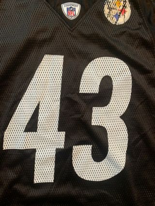 Vintage Reebok Troy Polamalu 43 Pittsburg Steelers Jersey Men ' s Small Black NFL 3