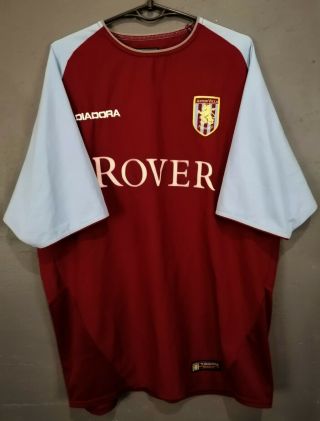 Vintage Men Diadora Fc Aston Villa 2003/2004 Soccer Football Shirt Jersey Size M