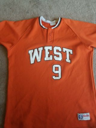 Vintage Betlin West 9fine Mesh Brown Orange Baseball Jersey Men’s Size Large