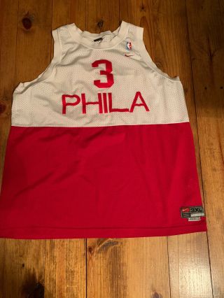 Vtg Nike Phila Philadelphia 76ers Jersey 3 Allen Iverson Sz 3xl Length,  2