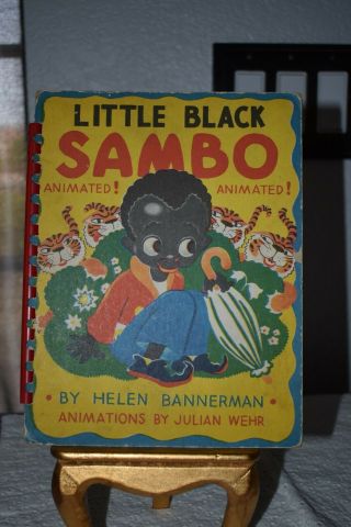 Vintage 1949 Little Black Sambo Animated,  Helen Bannerman,  Julian Wehr Moveable