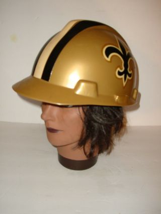 Vintage Orleans Saints Msa Work Helmet Hat Nfl Size Medium