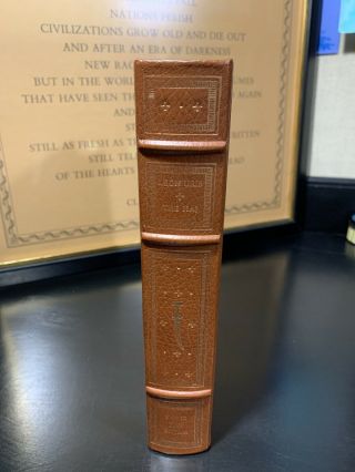 The Haj By Leon Uris Franklin Library Leather Signed First Edition 2