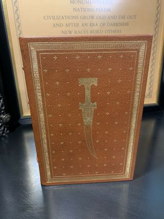 The Haj By Leon Uris Franklin Library Leather Signed First Edition 3
