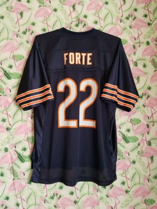 Matt Forte Chicago Bears Vintage Reebok Nfl On Field Jersey Mens Large Navy Blue