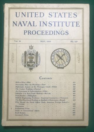 United States Naval Institute Proceedings Vol.  56 No 327 May 1930