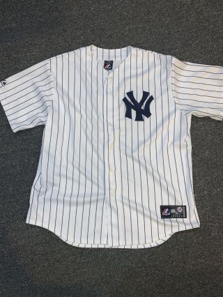 Derek Jeter York Yankees Authentic Majestic Mlb Baseball Jersey Xl