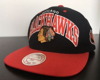 Chicago Blackhawks Snapback Hat - Mitchell & Ness Nhl Hockey Cap