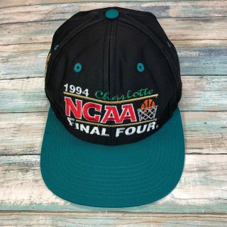 Vintage 1994 NCAA Final Four Basketball Tournament Charlotte Snapback Hat 7Logo 3