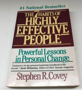 Signed 1st Pb Edition,  1990,  7 Habits Highly Effective People By Stephen Covey