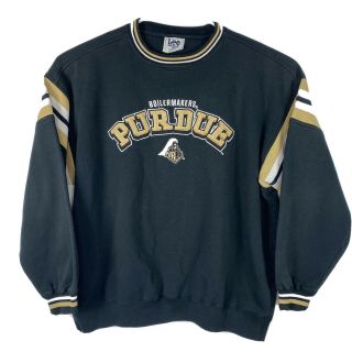 Vtg Mens 2xl Lee Sports Purdue Boilermakers Embroidered Football Sweatshirt