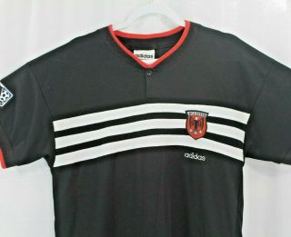 Vintage Adidas Mens Dc United Short Sleeve Shirt Black Mls Made Usa Size Medium