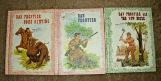 3 Vintage Dan Frontier Books By William Hurley Early Reader Ex Library