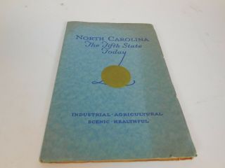 1926 North Carolina The 50th State Book Map Agriculture Industry Tobacco Seal