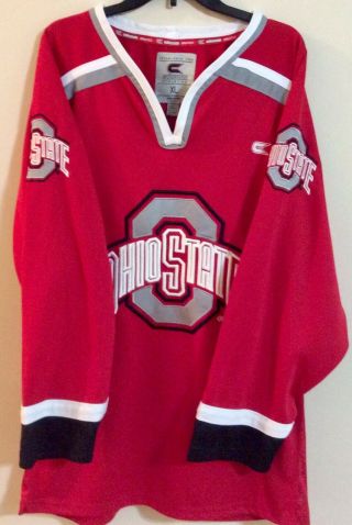 Colosseum Athletics Ohio State Buckeyes Hockey Jersey Red Embroidered Ncaa Xl