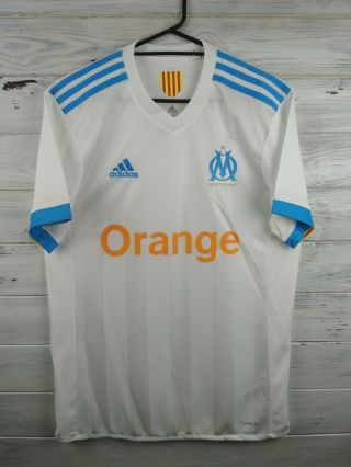 Olympique Marseille Jersey Small 2017 2018 Home Shirt Bk5346 Soccer Football Adi