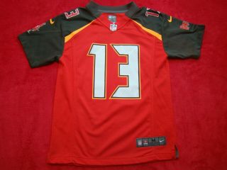 Nike Nfl Tampa Bay Buccaneers Mike Evans On Field 13 Red Jersey Youth M 10 - 12