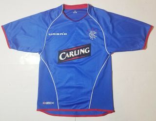 Umbro Fc Rangers Glasgow 2005/2006 Home Football Soccer Shirt Jersey Men Size S