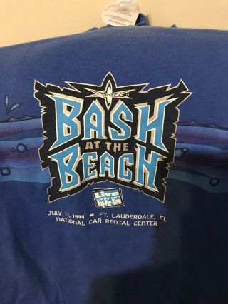 WCW BASH AT THE BEACH 1999 PPV SHIRT Vintage Rare wwf wwe nwa ecw nxt aew 2