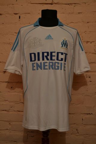 Olympique Marseille Home Football Shirt 2008/2009 Soccer Jersey Maillot Trikot