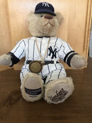 2000 York Yankees World Series Derek Jeter Cooperstown Baseball Teddy Bear