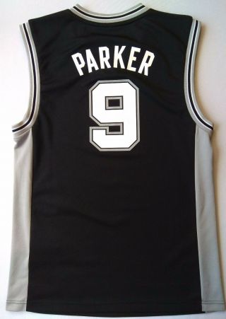 Tony Parker San Antonio Spurs Jersey Basketball Size S Black Trikot Adidas Ig93
