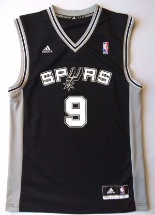 Tony Parker San Antonio Spurs Jersey Basketball Size S Black Trikot Adidas ig93 2
