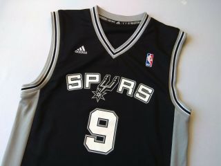 Tony Parker San Antonio Spurs Jersey Basketball Size S Black Trikot Adidas ig93 3
