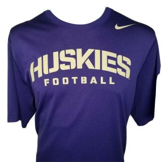Nike Dri - Fit University Of Washington Huskies Football T Shirt Xl