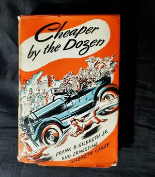 Cheaper By The Dozen 1948 Frank Gilbreth Jr Ernestine Gilbreth Carey Hc Dj Book